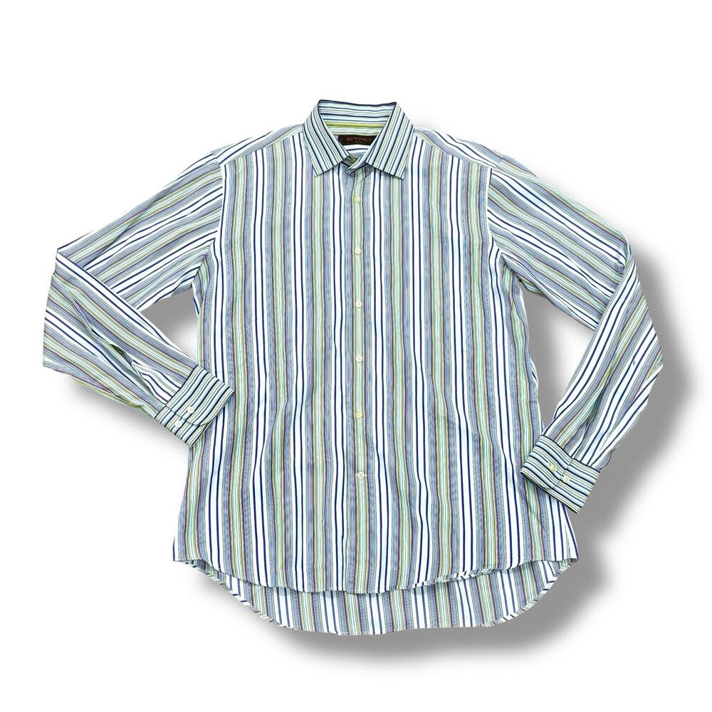 Etro Milano Men’s Size 41 Multicolor Dress Shirt Designer Classic